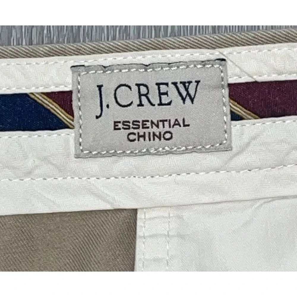 J. Crew Essential Chino Men's Pants Beige Khaki 100% Cotton Relaxed 42 W x 35 In
